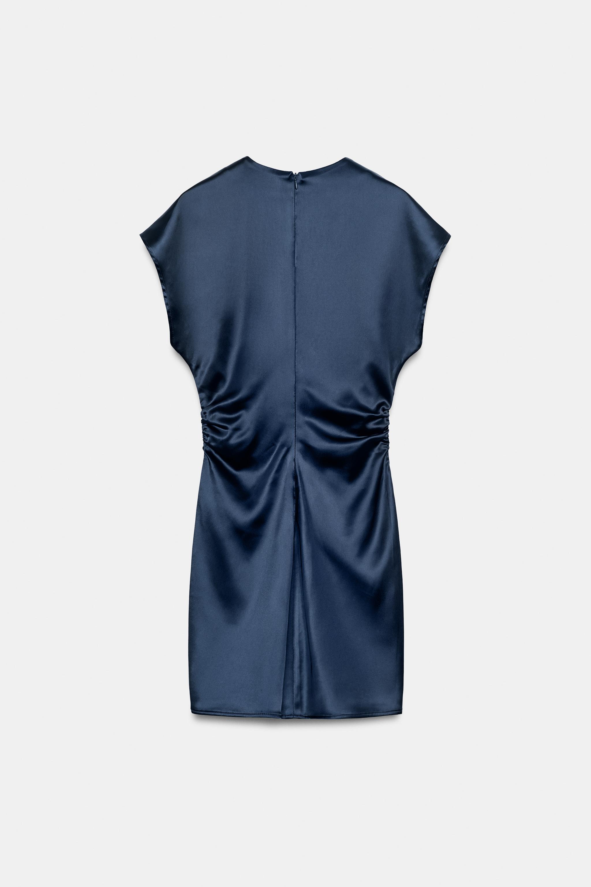 Женские платья Zara SATIN MINI DRESS — фото 8