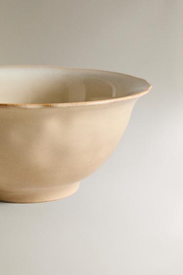 SALADIER GRÈS BORD IRRÉGULIER - Crème de Zara - Image 3