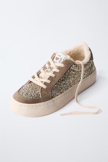 TENNIS PAILLETTES EFFET MOUTON - Gris de Zara - Image 2