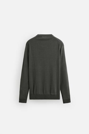 LIGHTWEIGHT COTTON SWEATER - Mid-grey by Zara - Image 7