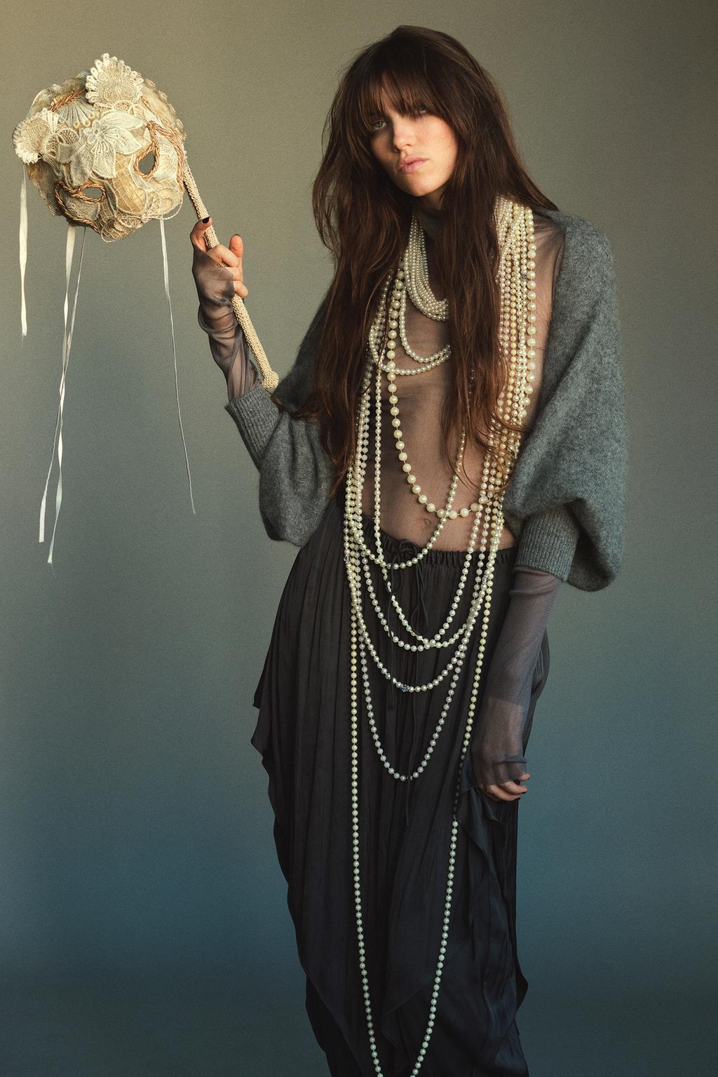 100% WOOL SLEEVE CARDIGAN