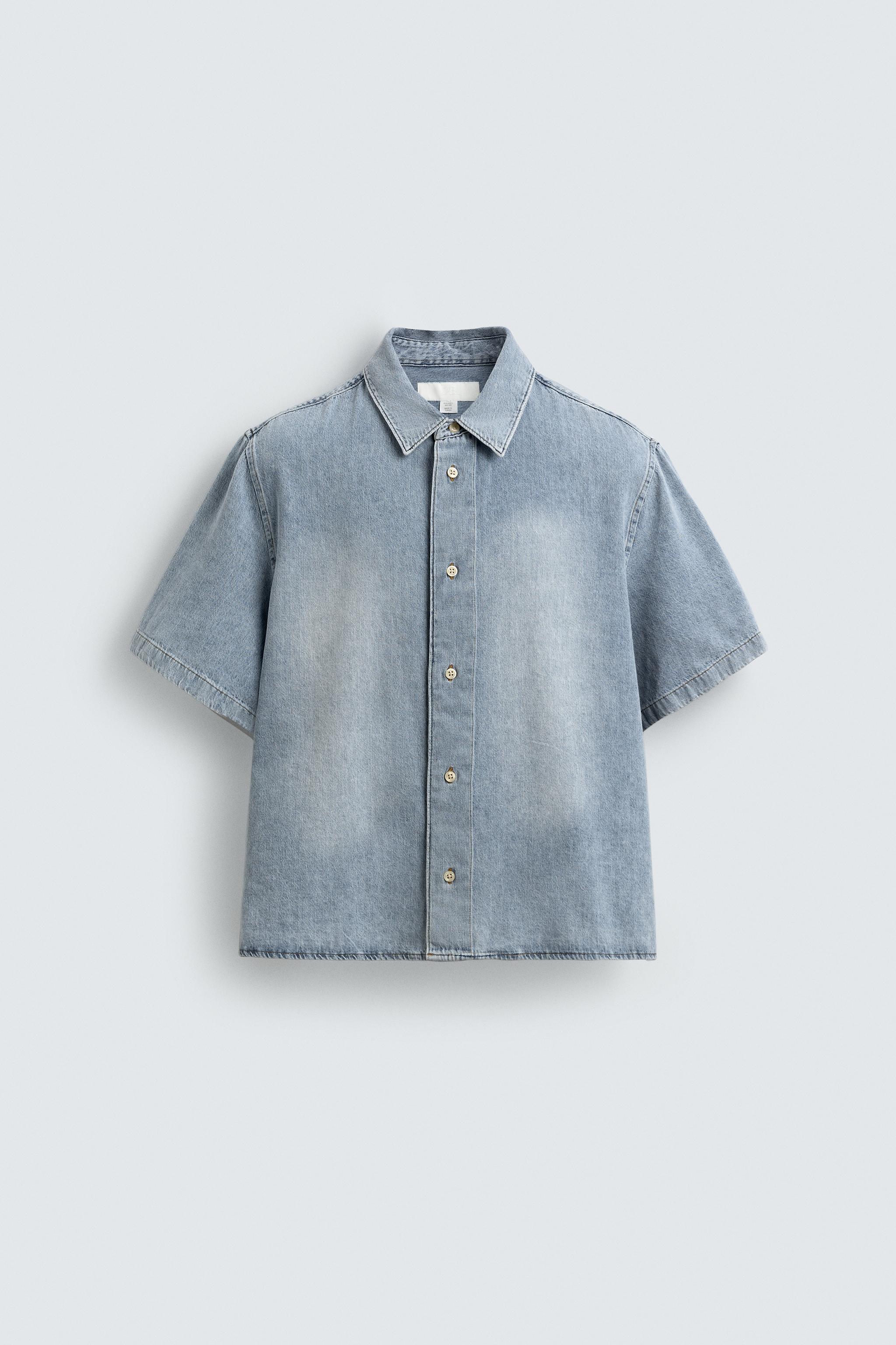 CHEMISE COUPE CARRÉE EN DENIM LÉGER