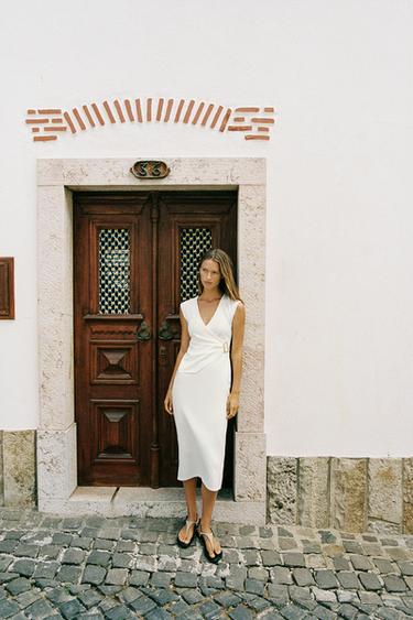 OBLEKA IZ KREPA - Belkasta od Zare