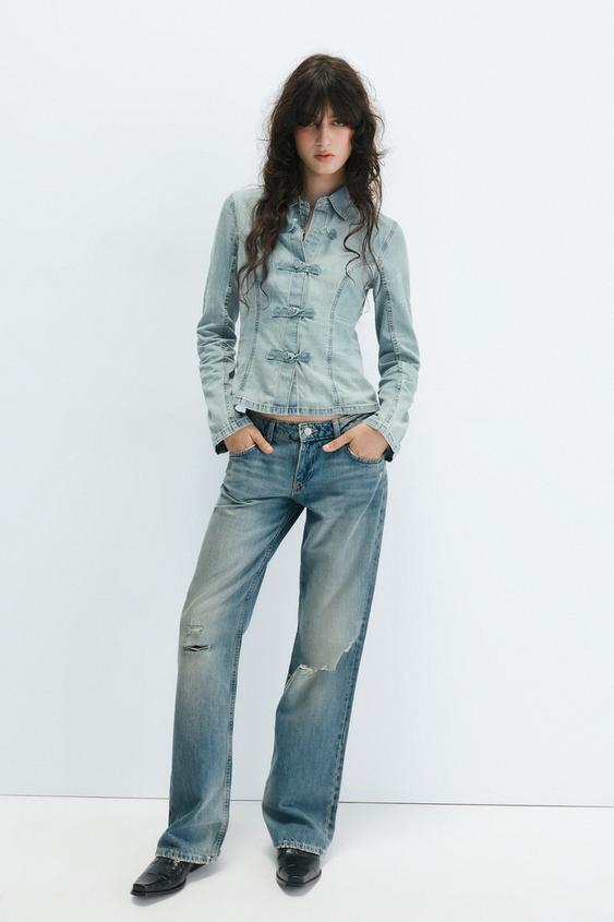 CAMISA NUDOS - Azul de Zara - Imagen 0