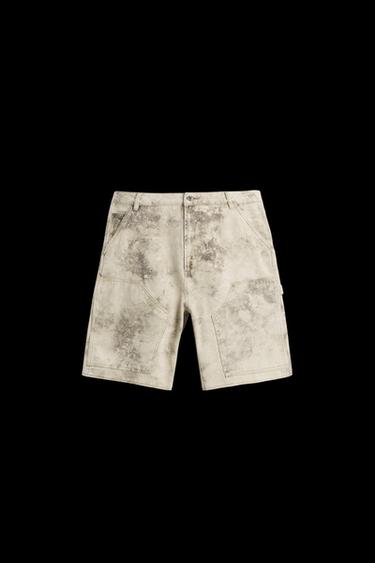 CARPENTER POCKET BERMUDA SHORTS - Grey green by Zara - Image 0
