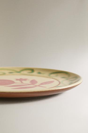 POMEGRANATE TERRACOTTA SIDE PLATE - Ecru / Red by Zara - Image 3