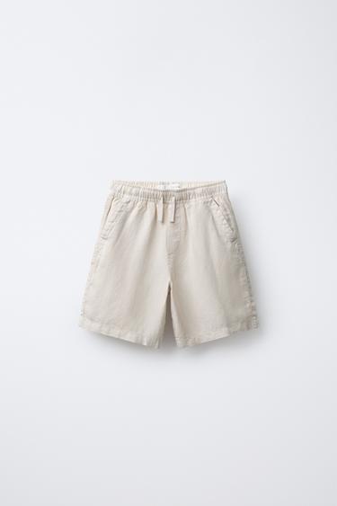 BERMUDA CON LINO - Crudo de Zara