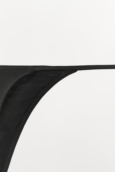 VISCOSE THONG - Black by Zara - Image 5