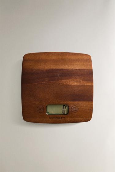 Zara WOODEN KITCHEN SCALE - Light beige