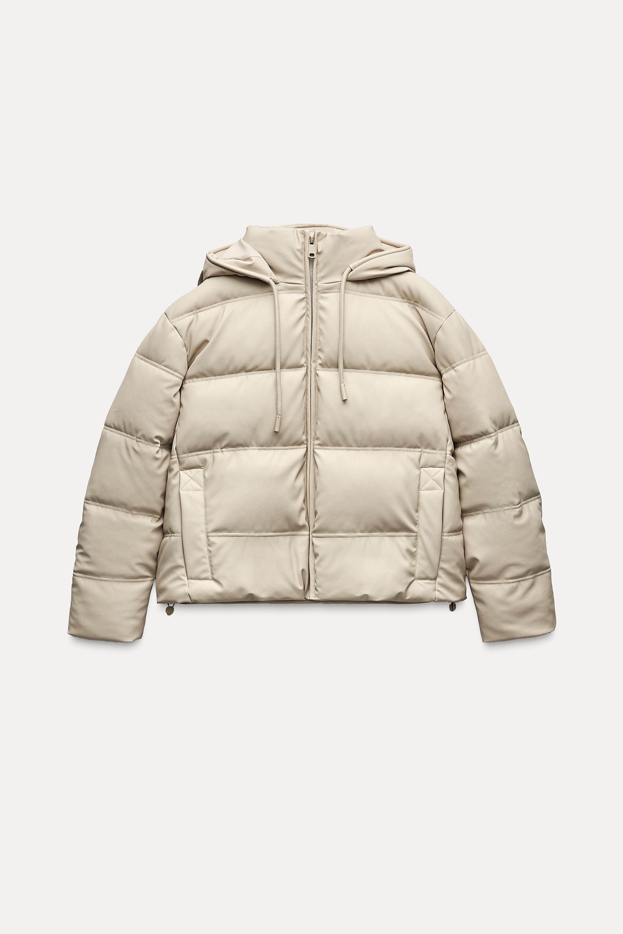 Zara Leather store Puffer with Hood