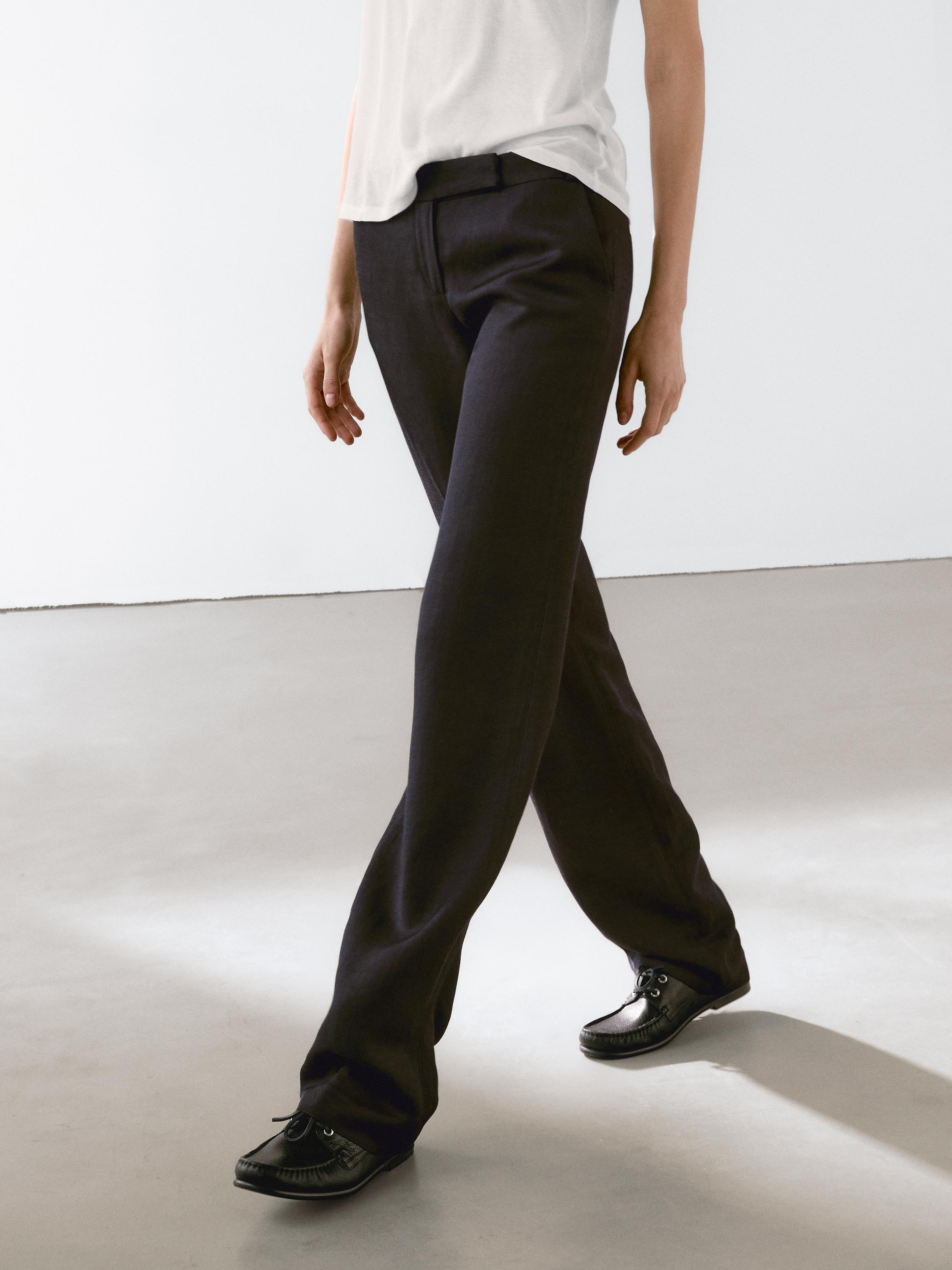 Pantalon droit lin