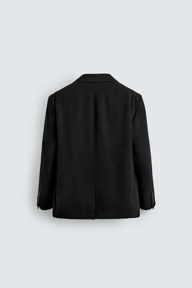 FLUID RELAXED FIT BLAZER - Black by Zara - Image 8