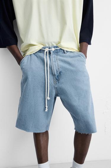 BERMUDA EN DENIM AVEC POCHE DE CHARPENTIER - Bleu clair de Zara - Image 4