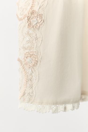 LIMITED EDITION EMBROIDERED BEAD SHORTS - Oyster-white by Zara - Image 5