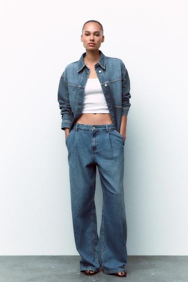 ДЖИНСОВАЯ КУРТКА-РУБАШКА TRF — СИНИЙ от Zara — изображение 0