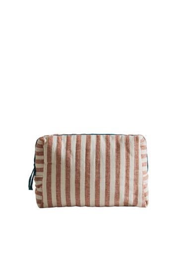 TROUSSE DE TOILETTE ENFANT LIN ET COTON RAYURES - Tuile de Zara