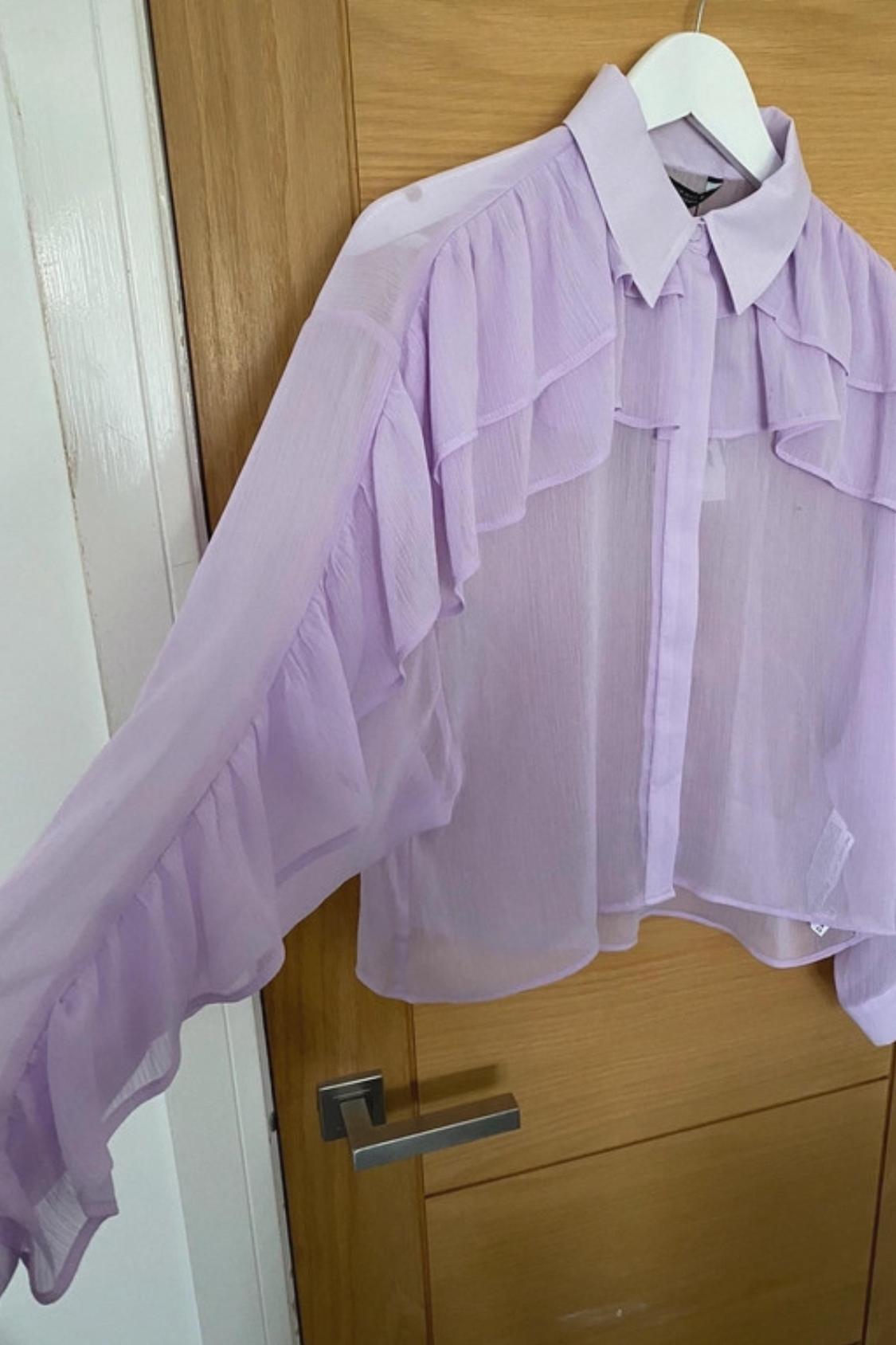 DOUBLE RUFFLE FLOWING SHIRT - Image 2