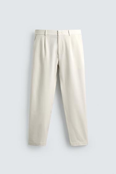 PANTALLONA STRAIGHT FIT CONFORT - E bardhë e thyer nga Zara