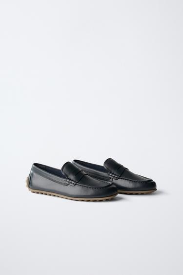მოკასინი ტყავი - Zara-ს Navy Blue
