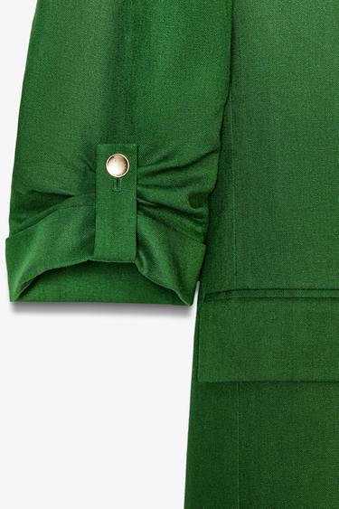 VESTE À MANCHES RETROUSSÉES - Vert de Zara - Image 8