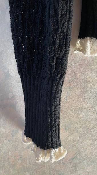 KNIT CARDIGAN WITH RUFFLE TRIMS - Image 5