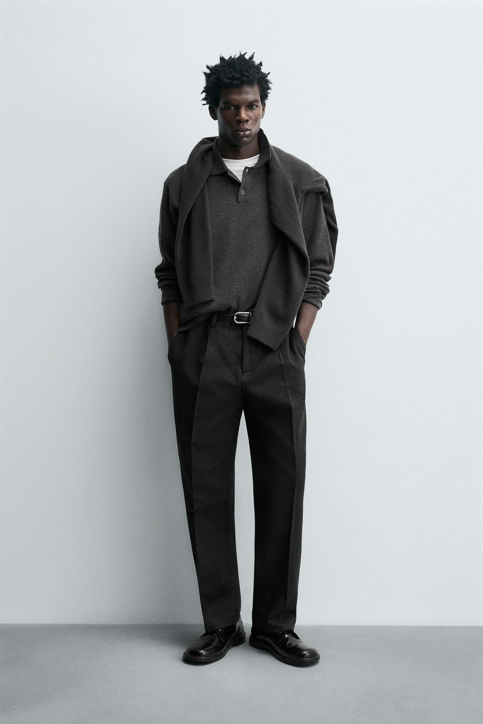 TEXTURED COTTON - WOOL PANTS LIMITED EDITION