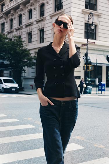 DOUBLE-BREASTED KNIT JACKET - Black by Zara