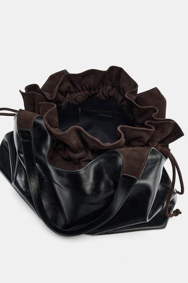 SAC MAXI SHOPPER EN CUIR ÉDITION LIMITÉE - Chocolat de Zara - Image 7