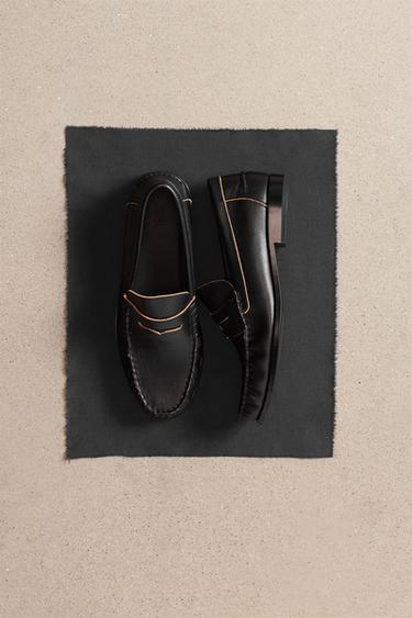 MOCASÍN PIEL LIMITED EDITION - Negro de Zara