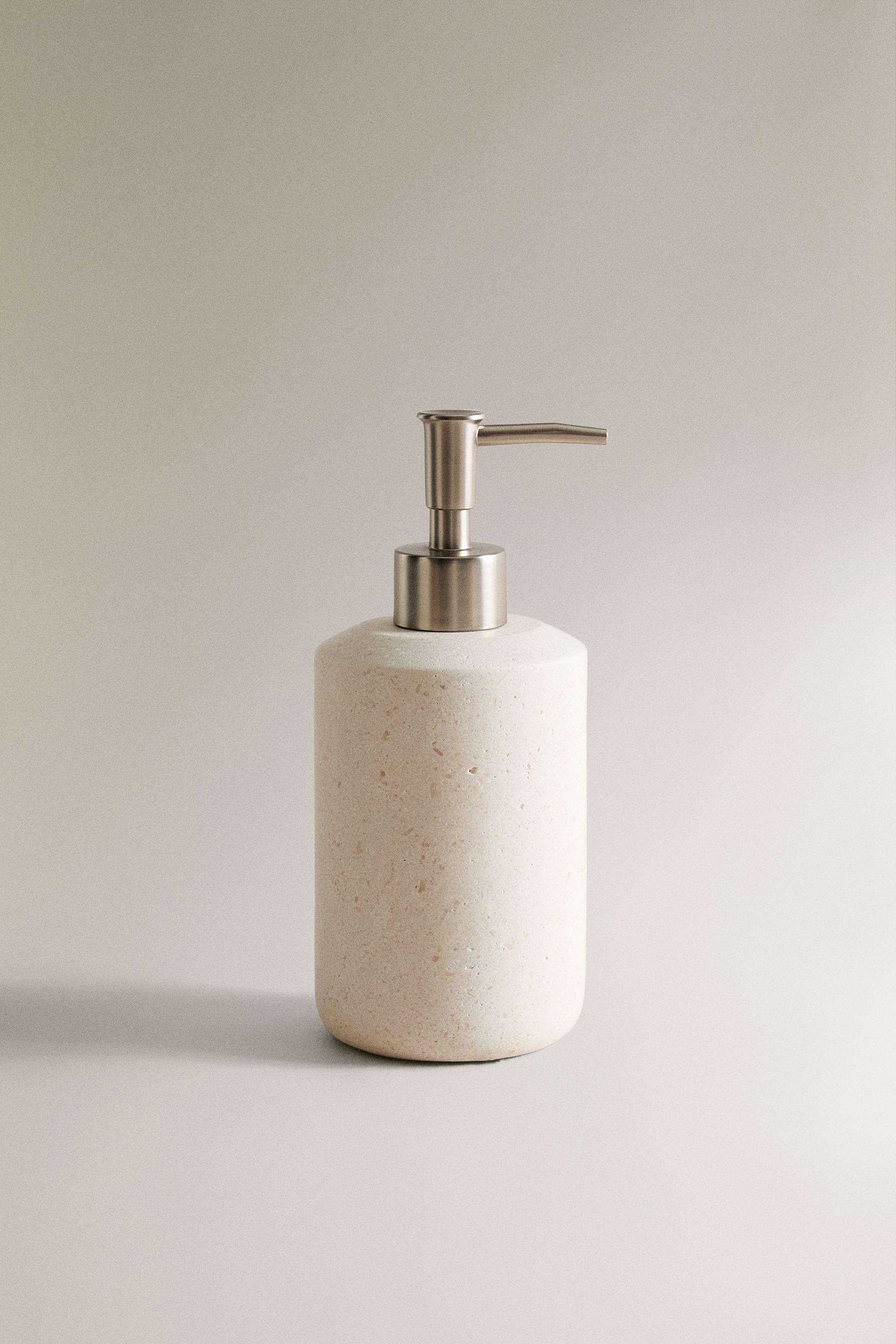 WHITE MARBLE SOAP DISPENSER - white | ZARA United States WHITE MARBLE SOAP DISPENSER - white | ZARA United States