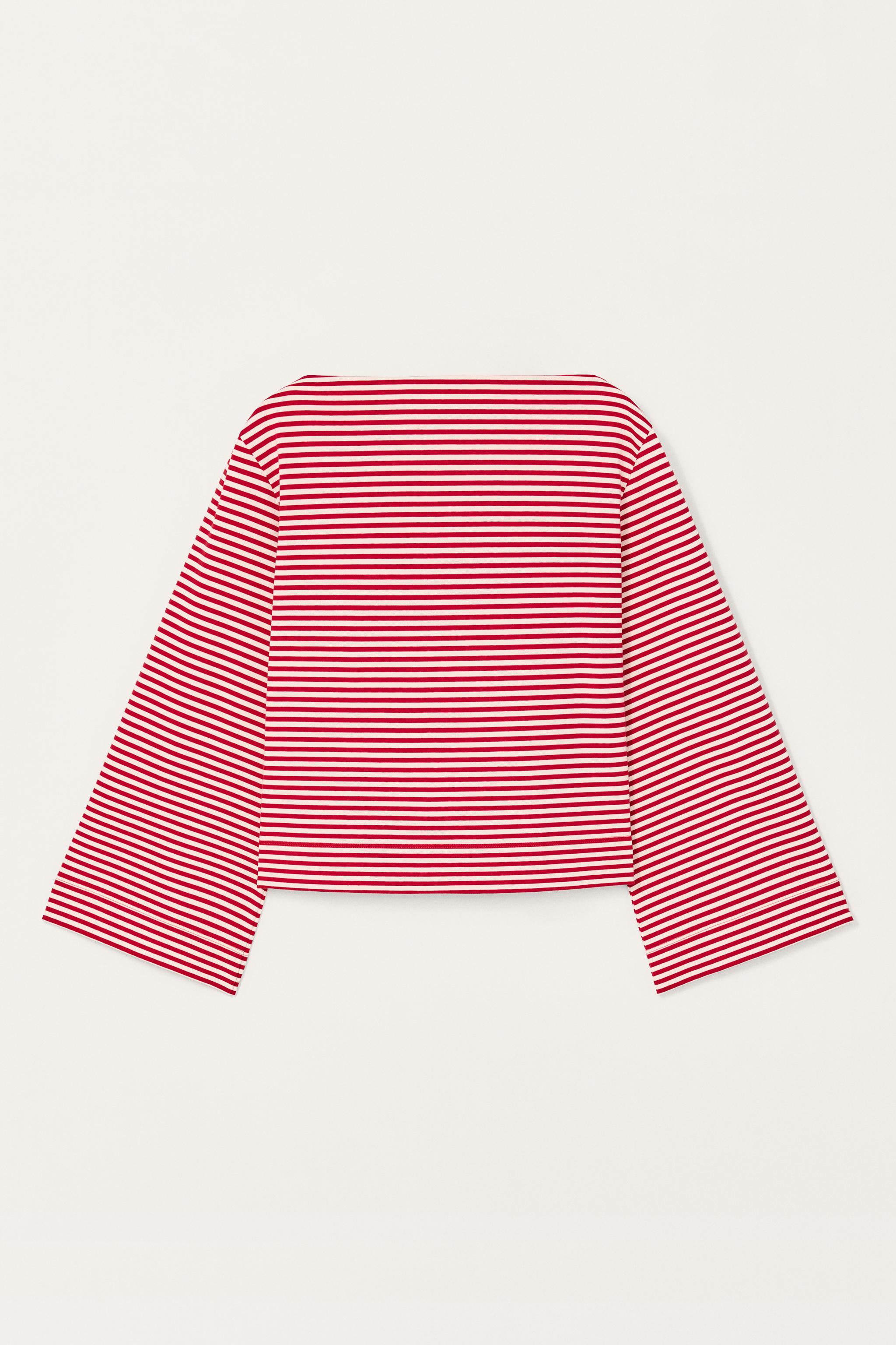 LIMITED EDITION ストライプ柄Tシャツ - ホワイト/レッド