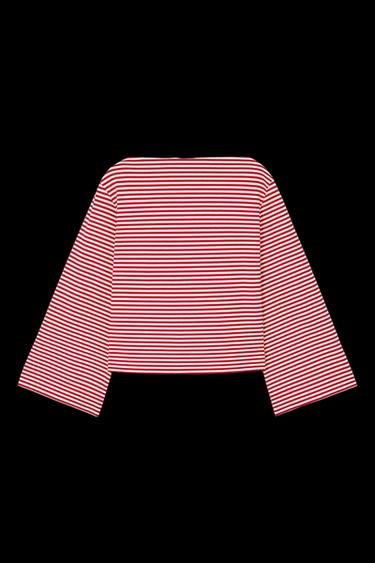 GESTREIFTES T-SHIRT – LIMITED EDITION - Weiß / Rot von Zara