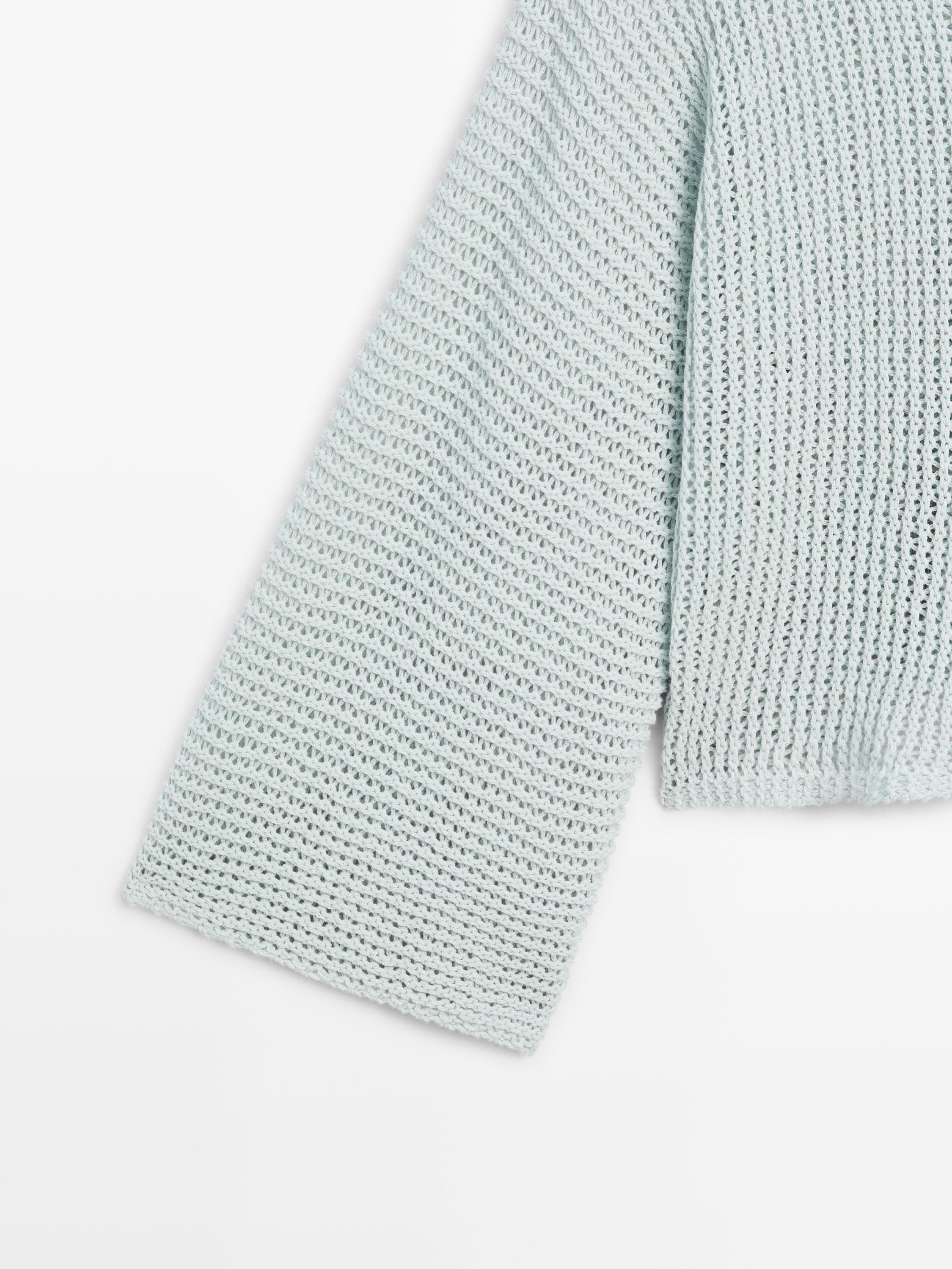 Pull maille ajourée 100 % coton