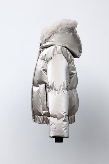 METALLIC 80% DOWN AND 20% FEATHER WATER-RESISTANT AND WINDPROOF PUFFER JACKET RECCO® SYSTEM SKI COLLECTION - Cava by Zara - Image 3