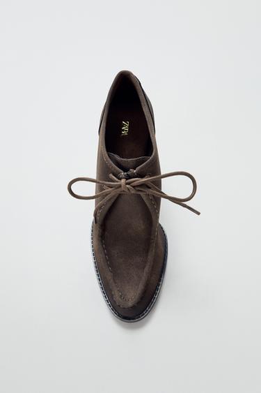 LACE-UP HIGH-HEEL SHOES - Khaki Green by Zara