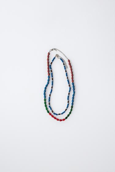 PACK OF TWO BEADED NECKLACES - Multicoloured by Zara - Image 0