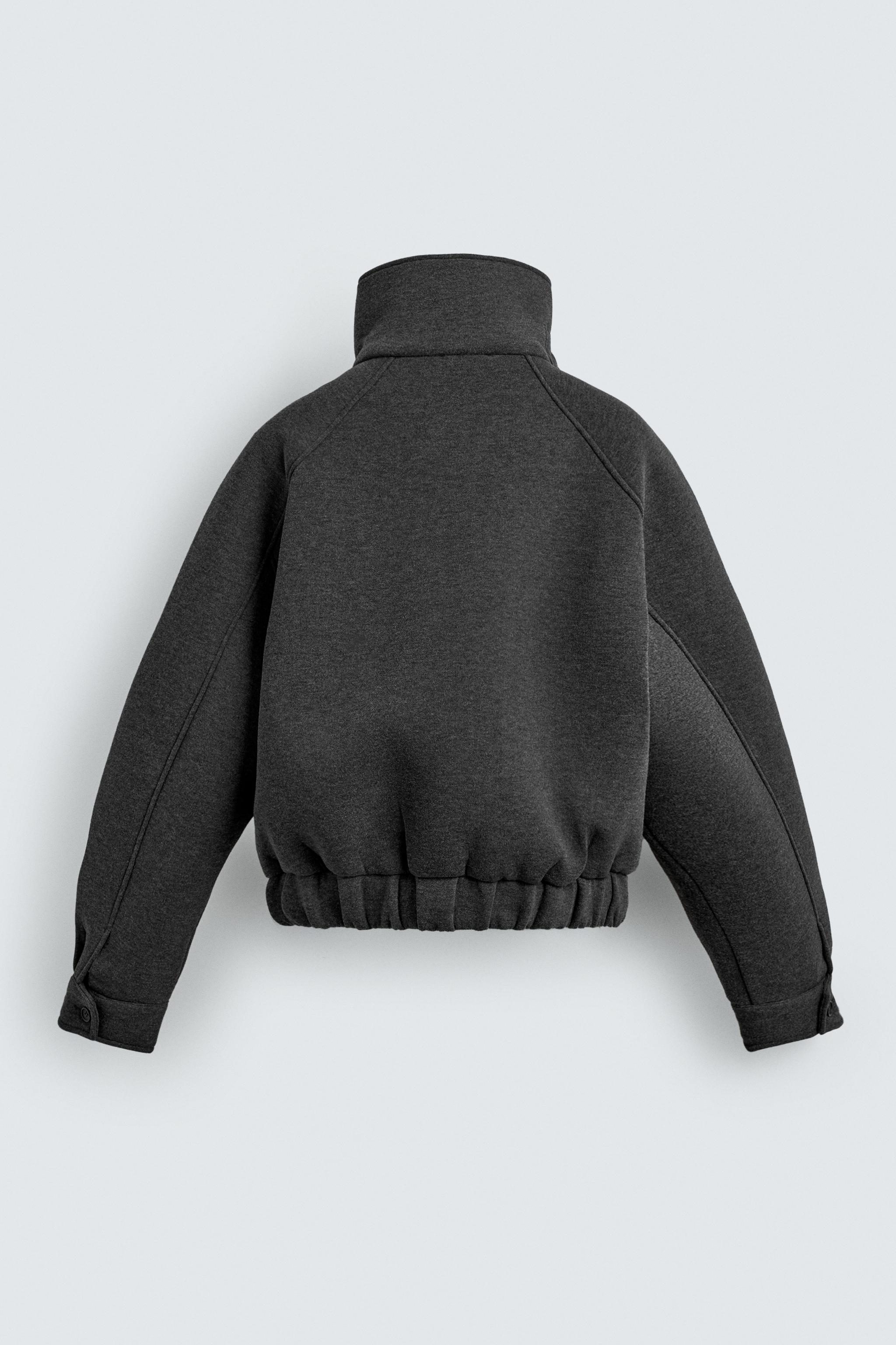 TECHNICAL WRAPAROUND COLLAR JACKET - Dark grey | ZARA Spain