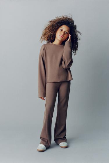 Zara FLARE PANTS WITH MODAL - Brown