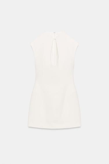 VOLUMINOUS MINI DRESS - Oyster-white by Zara - Image 5