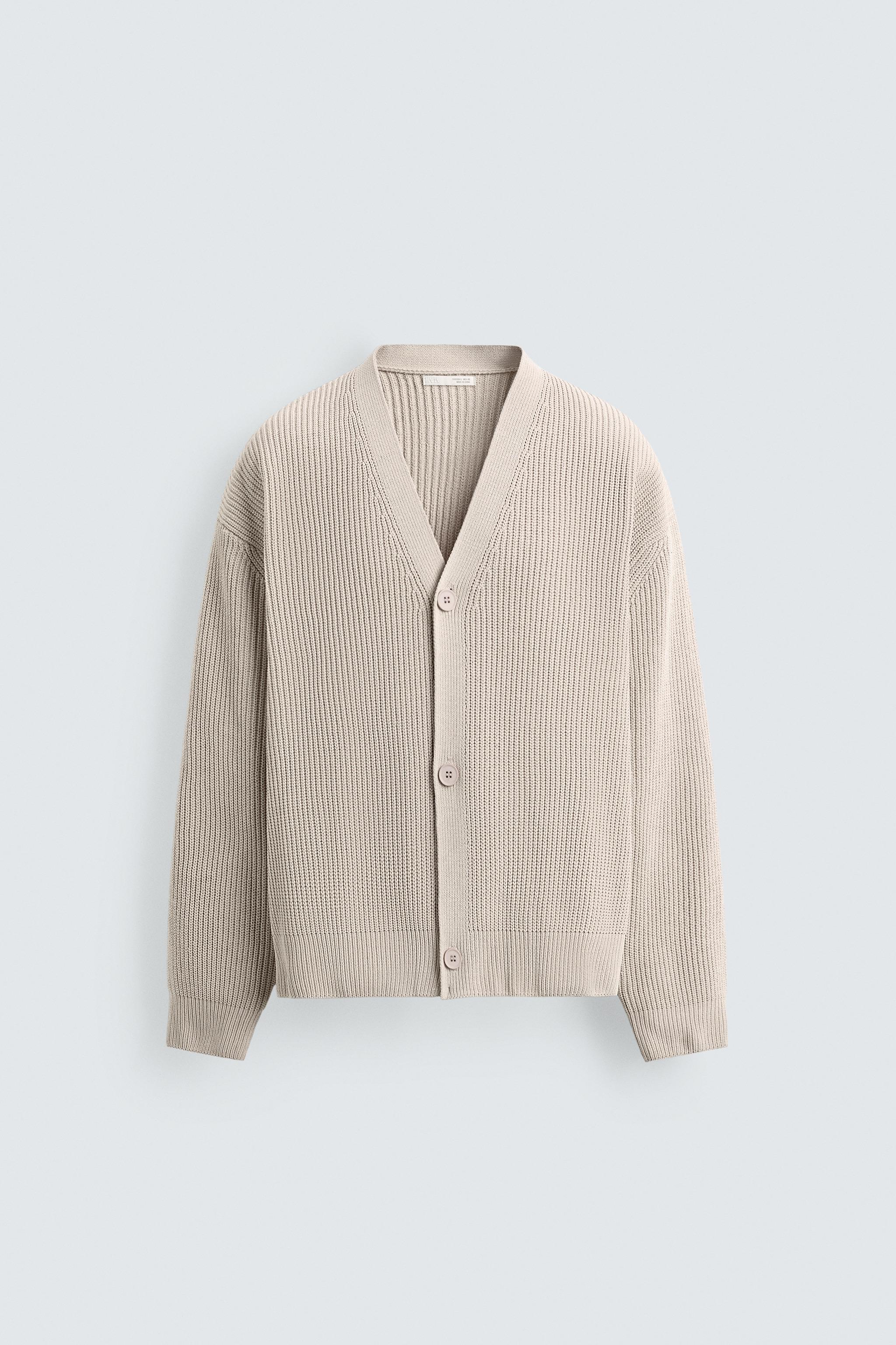 TEXTURED RELAXED FIT CARDIGAN
