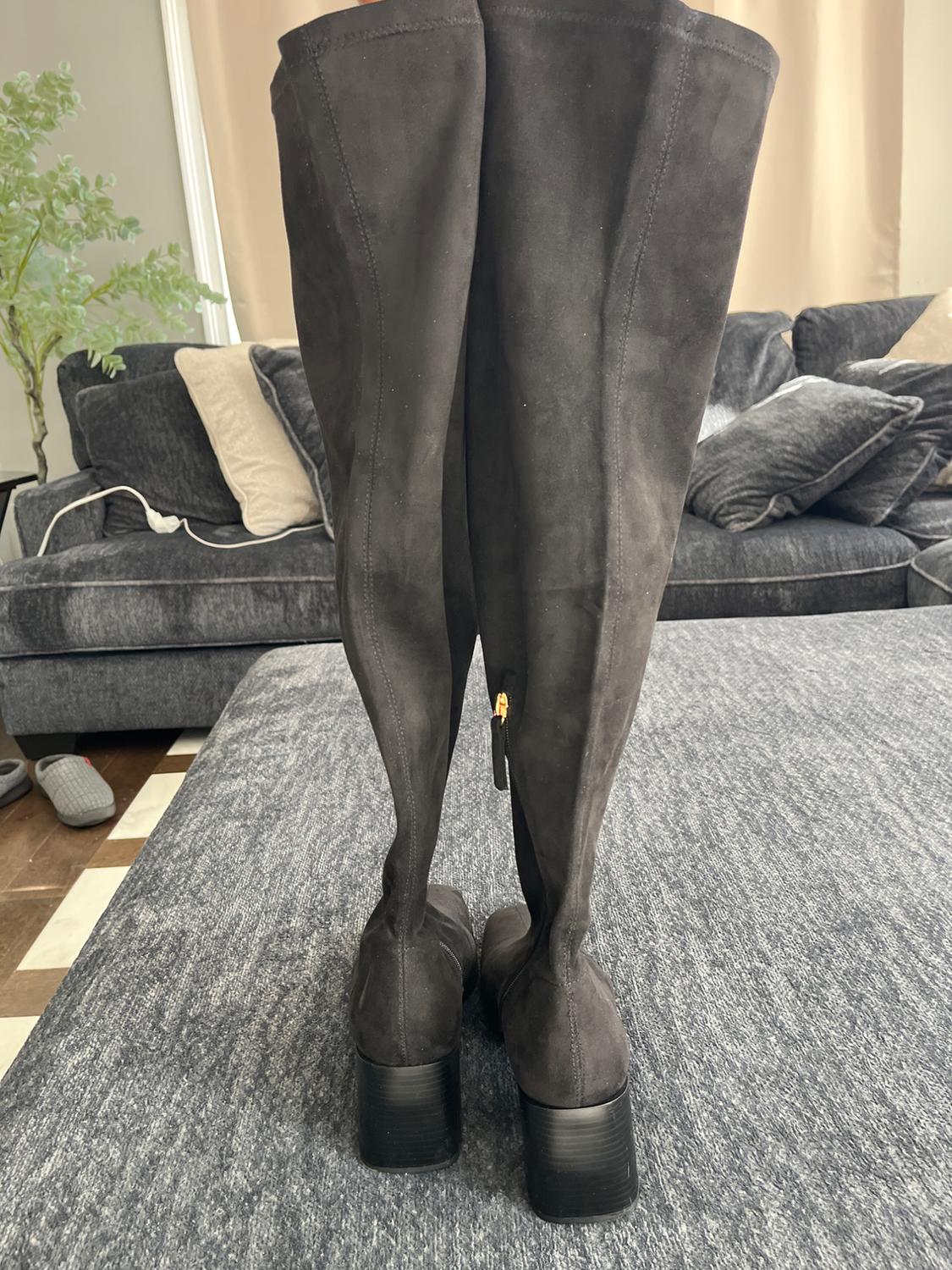 STRETCHY OVER THE KNEE BOOTS. SUEDE MATERIAL. - Image 5