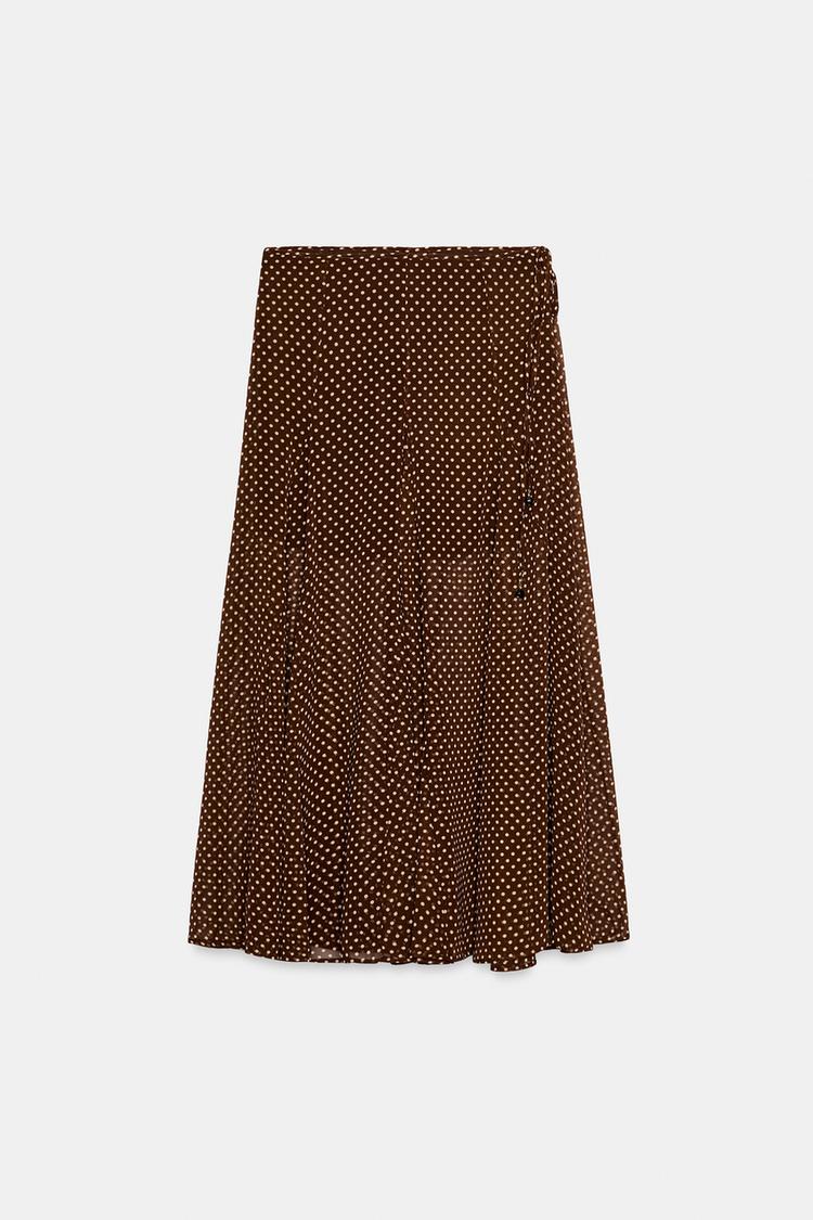 Falda midi de lunares 7