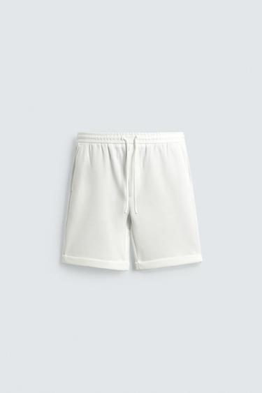 Zara REGULAR FIT COMFORT SHORTS - Oyster-white