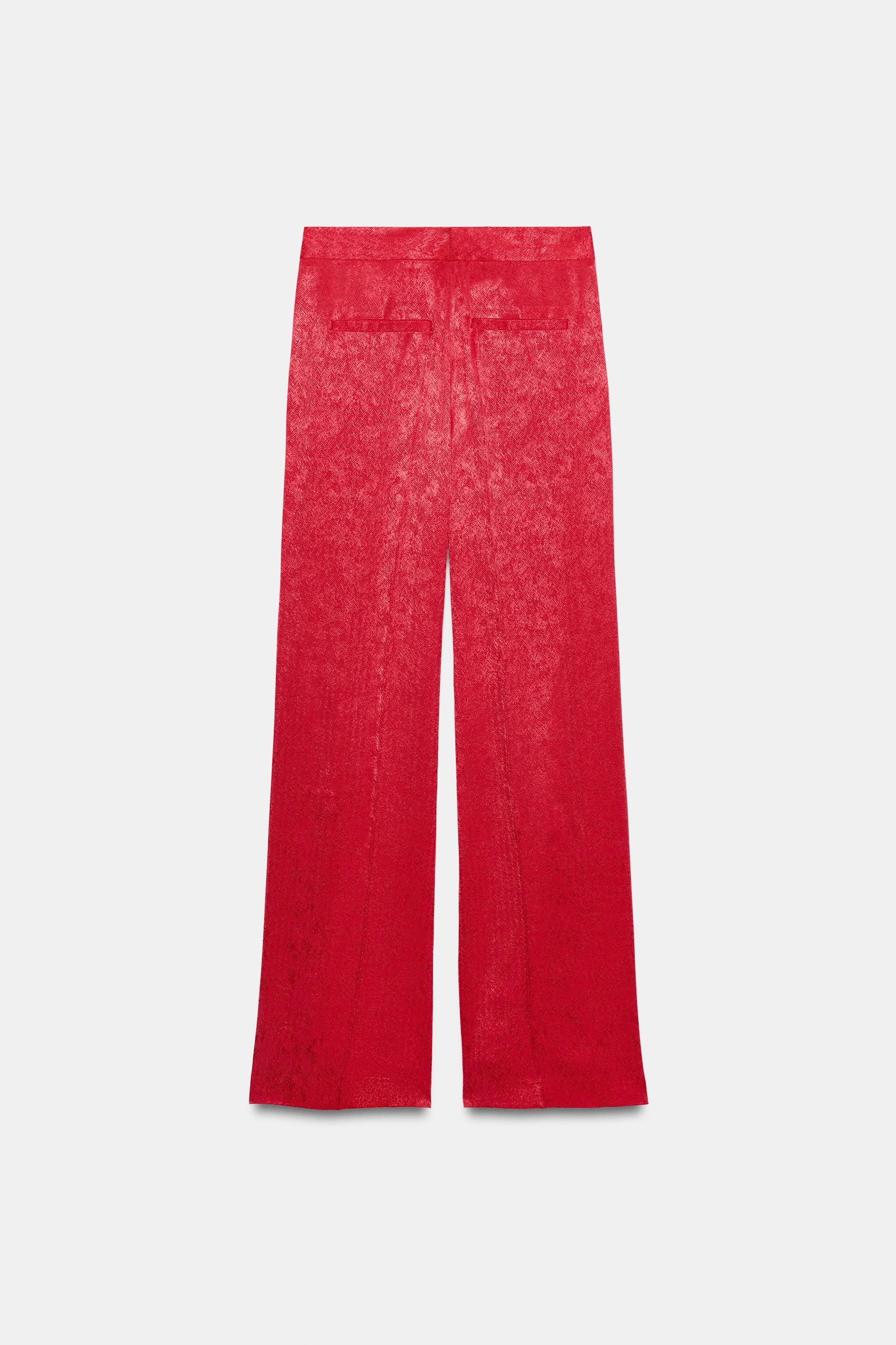 JACQUARD STRAIGHT LEG PANTS