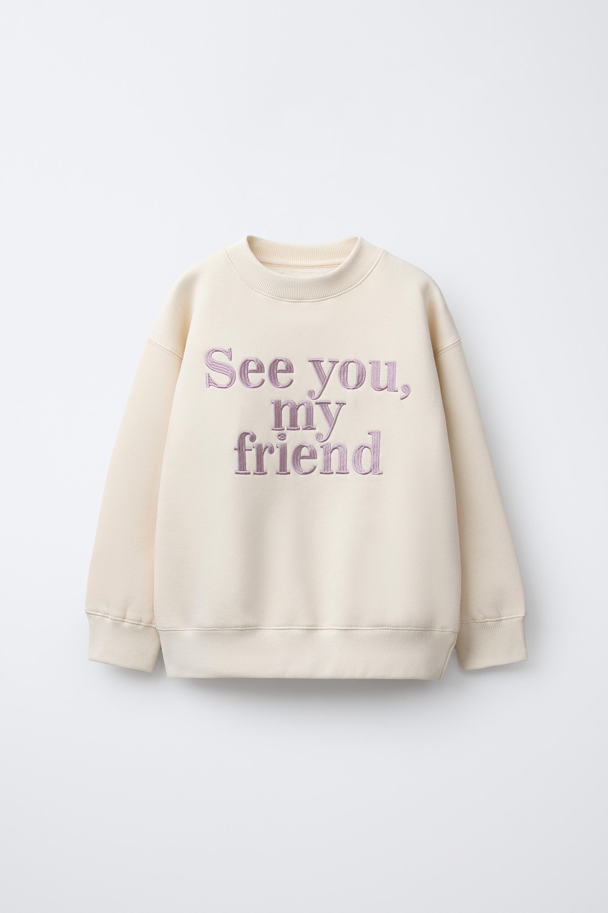EMBROIDERED TEXT SWEATSHIRT