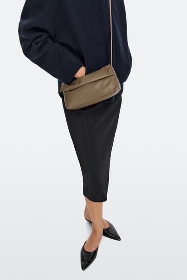 Nappa leather crossbody bag — Black gold 2