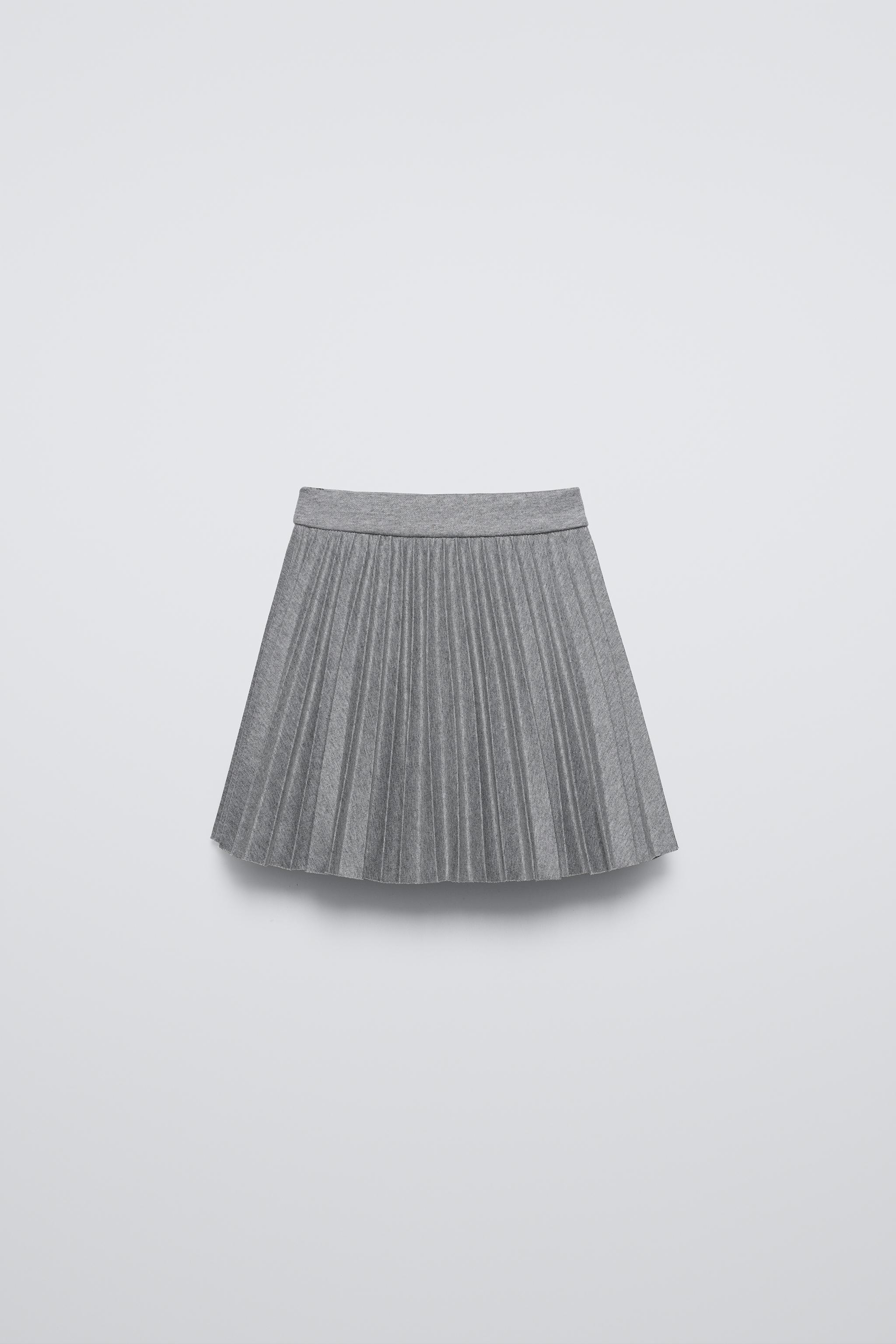 Black pleated skirt zara best sale