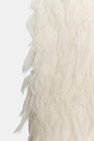 JUPE À PLUMES ZW COLLECTION ÉDITION LIMITÉE - Écru de Zara - Image 6