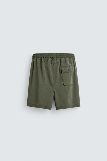 MAILLOT DE BAIN LONG EFFET DÉLAVÉ - Kaki de Zara - Image 6