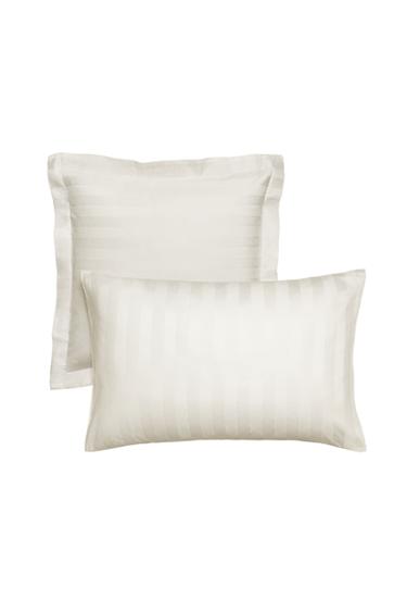 Zara STRIPED SATEEN PILLOWCASE (500 THREAD COUNT) - Beige